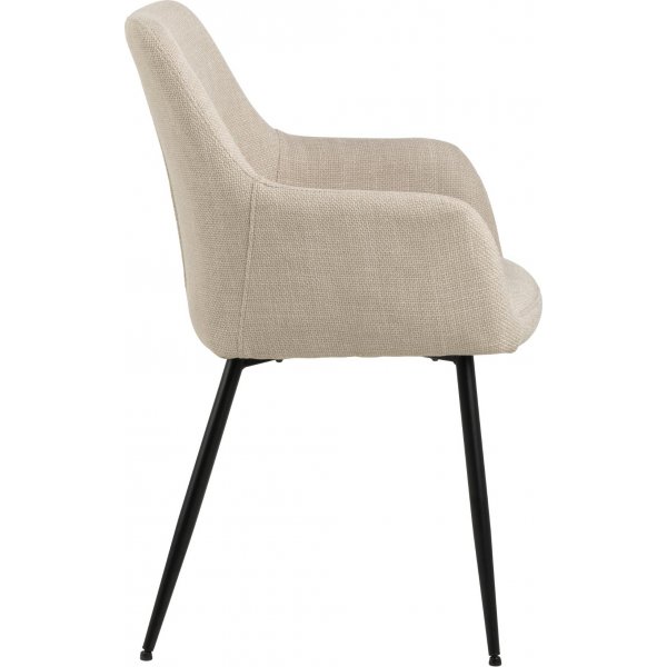 Lizzy karmstol - Beige/matt svart