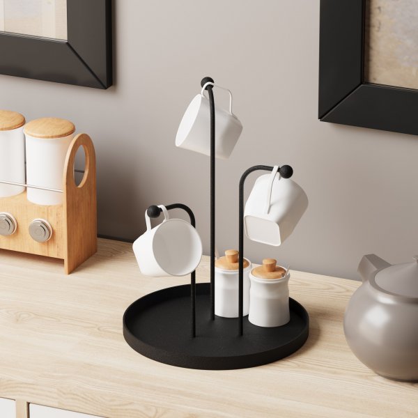 Assiette décorative Leros - Noir Assiette décorative Leros - Noir