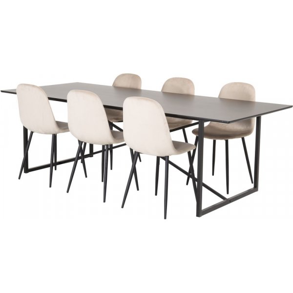 Table à manger Addison 240 cm - Noir Table à manger Addison 240 cm - Noir