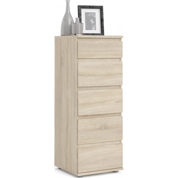 Nova smal dressoir met 5 laden - Eiken Nova smal dressoir met 5 laden - Eiken