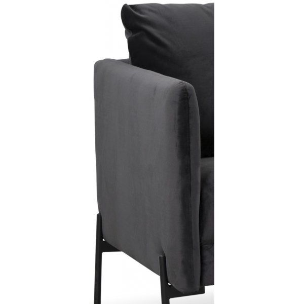 Kingsley divansoffa - Antracit sammet Kingsley divansoffa - Antracit sammet