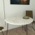 Sandalf matbord 90 cm - Vit marmor