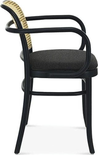 Chaise à armature No 811 avec dossier en rotin - Couleur optionnelle de l\\\'armature et du rembourrage Chaise à armature No 811 avec dossier en rotin - Couleur optionnelle de l\\\'armature et du rembourrage