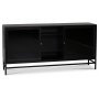 Revel sideboard 160 cm - Svart / Mrktonat glas