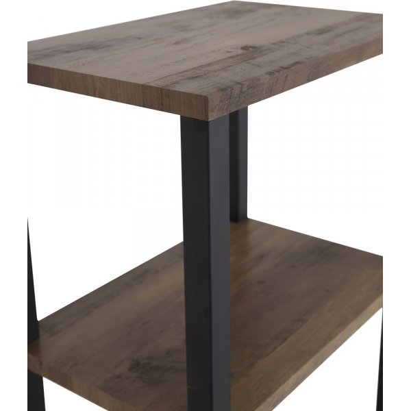 Charlotte sängbord - Svart/teakimitation Charlotte sängbord - Svart/teakimitation