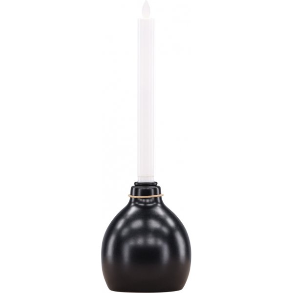 Bougeoir LED Ulricehamn 32 x 12 cm - Noir/Blanc