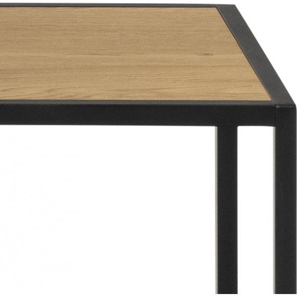 Seaford bokhylla 135x150 cm - Ek/svart