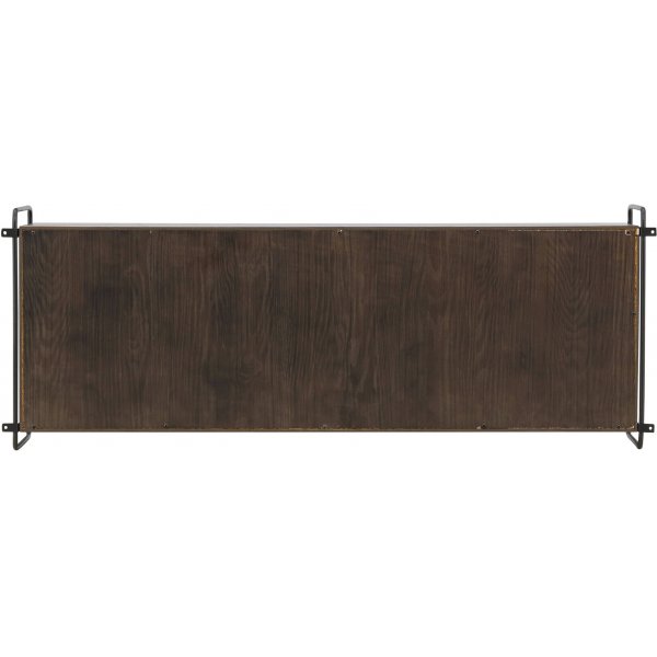 Paris wandkast 48 x 122 cm - Zwart/Mocca