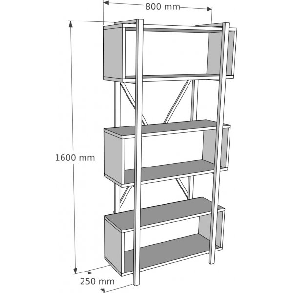 Selma bokhylla - Furu