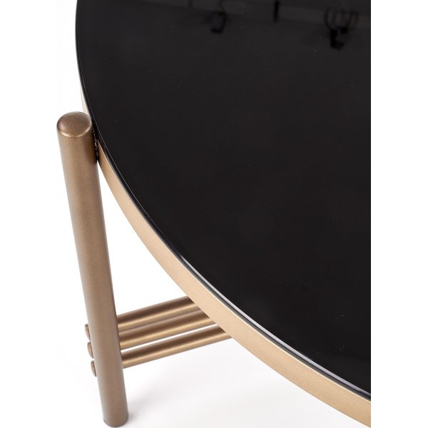 Salontafel Jenelle in zwart/goud - Ø80 cm Salontafel Jenelle in zwart/goud - Ø80 cm