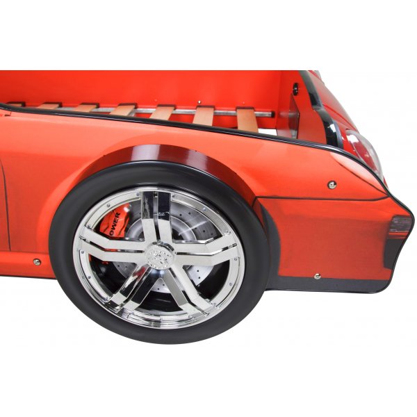 Barns�ng sportbil 911 med belysning - R�d