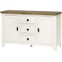 Kalix sideboard - Vit/mrkbrun