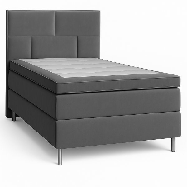 Sng 90x200 cm - Gr sammet - Hilton Deluxe