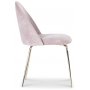 Plaza matgrupp, marmorbord med 4 st Plaza sammetsstolar - Rosa/Gr/Mssing