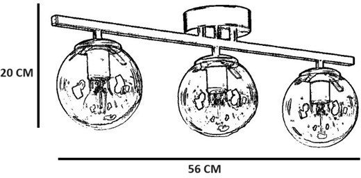 Danube taklampa 3 - Svart/vit Danube taklampa 3 - Svart/vit