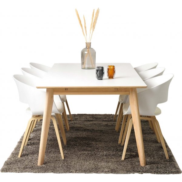 Chaise de salle à manger Vegas - Blanc/chêne huilé blanc Chaise de salle à manger Vegas - Blanc/chêne huilé blanc