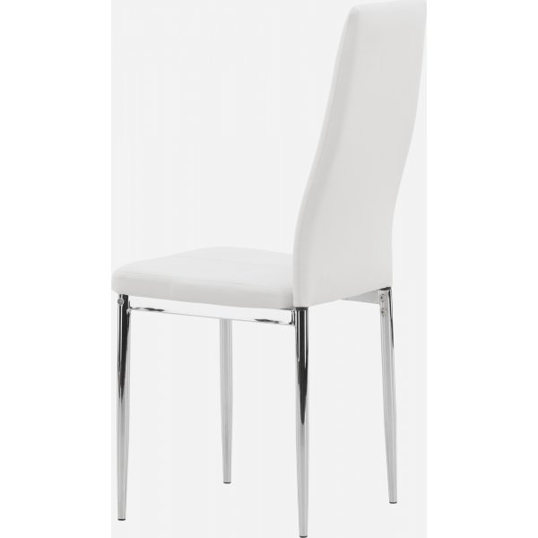 Chaise de salle à manger Losange - Argent/blanc Chaise de salle à manger Losange - Argent/blanc