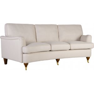Watford Deluxe 4-sits svängd Howard soffa i beige tyg + Fläckborttagare för möbler