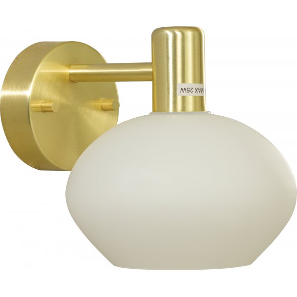 Elba wandlamp - Mat Messing/Opaalwit Elba wandlamp - Mat Messing/Opaalwit