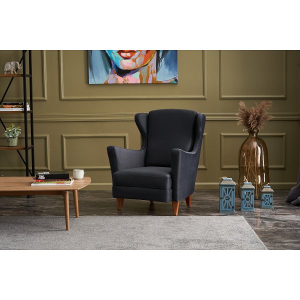 Fauteuil Lola - Anthracite Fauteuil Lola - Anthracite