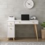 Inert skrivbord 120x60 cm - Vit/ek