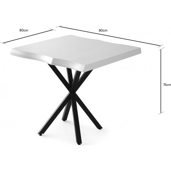 Safira matbord 80 cm - Vit Safira matbord 80 cm - Vit