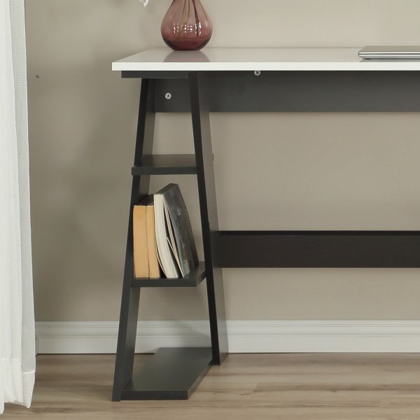 Lungo skrivbord 140 x 60 cm - Antracit/vit Lungo skrivbord 140 x 60 cm - Antracit/vit