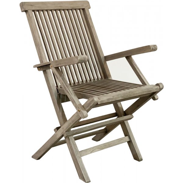 Saltö utematgrupp klaffbord 140 cm med 4 st matstolar med armstöd - Grå teak Saltö utematgrupp klaffbord 140 cm med 4 st matstolar med armstöd - Grå teak