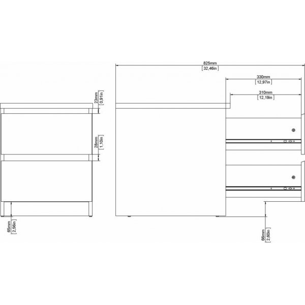 Naia sngbord 2 - Vit