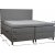 Lit coffre d'appoint avec rangement et tte de lit - 160 x 200 cm - Gris clair