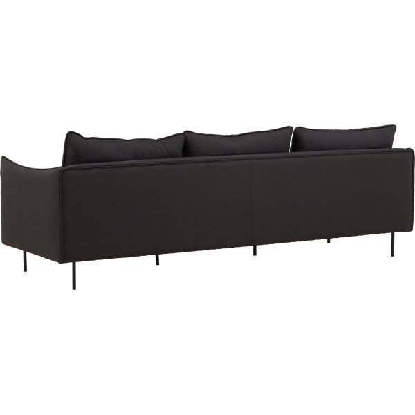 Soffa i svart microfiber 234,5 cm Soffa i svart microfiber 234,5 cm