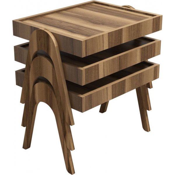 Table Roma 53,6 x 40 cm - Noyer