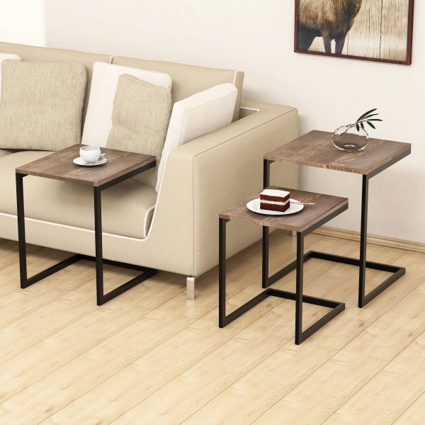 Table Egé 34x40 | 38x43,5 | 44.5x45 cm - Noyer Table Egé 34x40 | 38x43,5 | 44.5x45 cm - Noyer