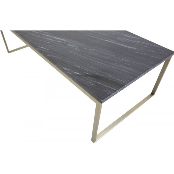 Table basse Kvarnbacken 120 x 60 cm - Laiton mat/marbre