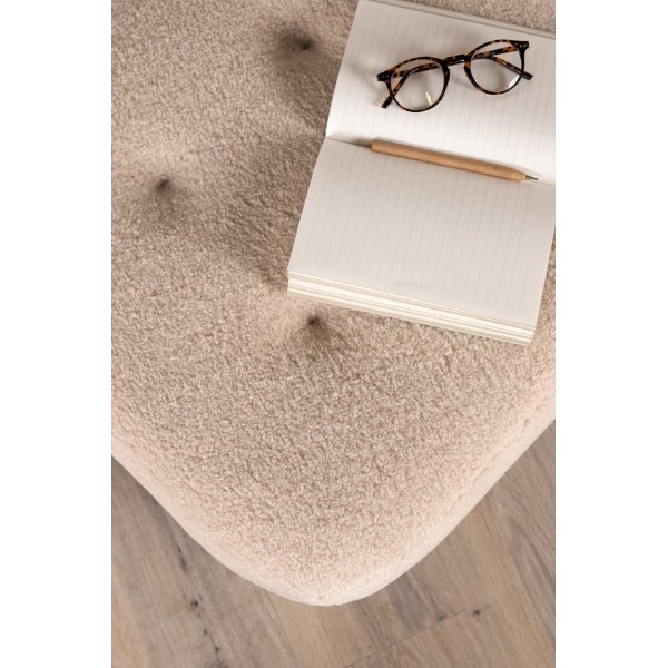 Salina sittpuff - Vit fleece Salina sittpuff - Vit fleece