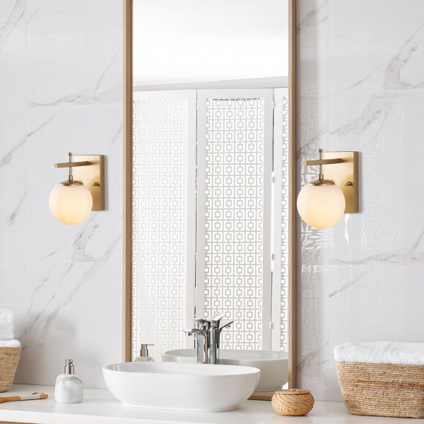 Zahar wandlamp 13110 - Goud/wit