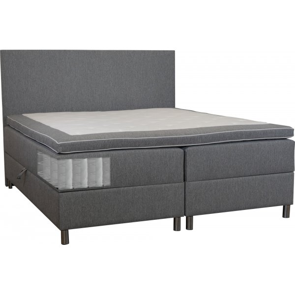Accent boxbed säng med förvaring - 180 x 200 cm - Ljusgrå Accent boxbed säng med förvaring - 180 x 200 cm - Ljusgrå