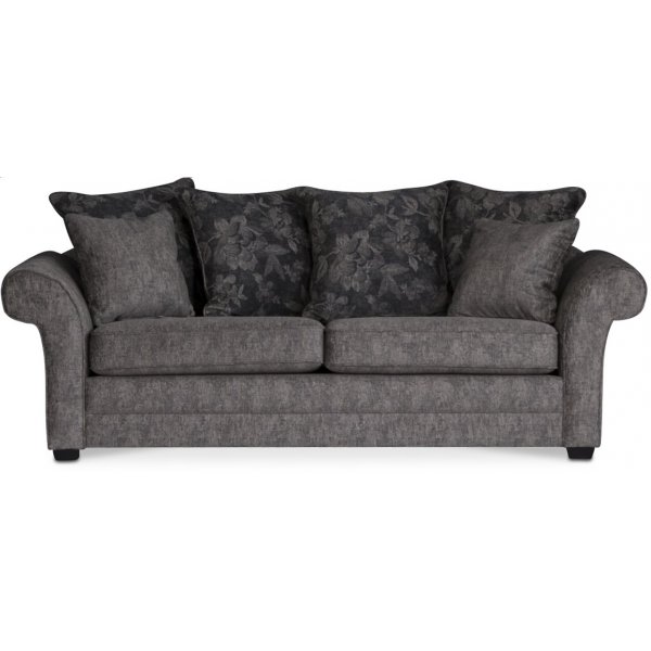 Eriksberg 3-sits soffa - Gr/brunt mnster