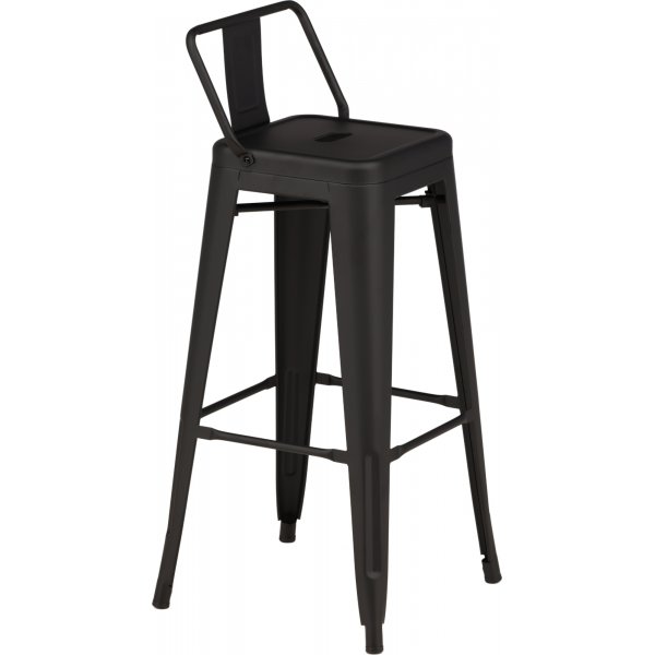 Tabouret de bar plat Tempe - Noir