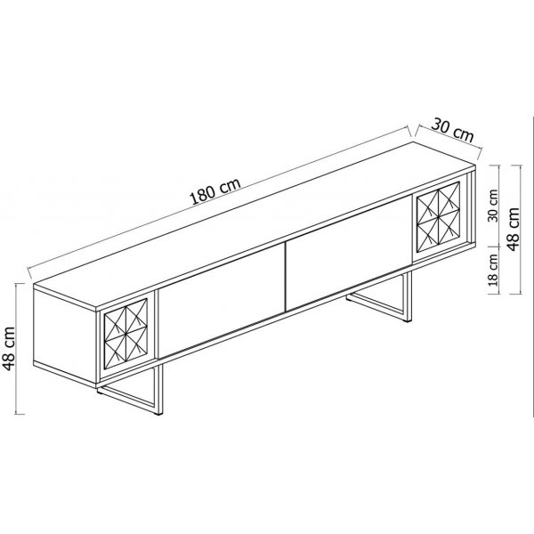 Erki TV-b�nk - Antracit/guld