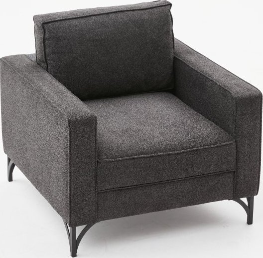 Fauteuil Berlin - Anthracite/noir Fauteuil Berlin - Anthracite/noir