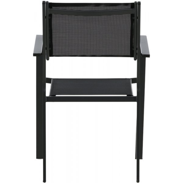 Chania matgrupp; 6 st stolar med bord 205 x 90 cm - Svart/natur Chania matgrupp; 6 st stolar med bord 205 x 90 cm - Svart/natur