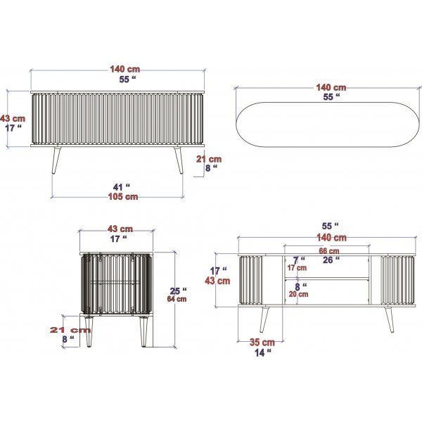 Banc multimdia Stormy - Chne/blanc