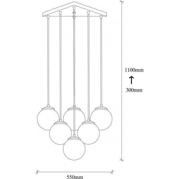 Plafonnier Effy 2181 - Noir/fum