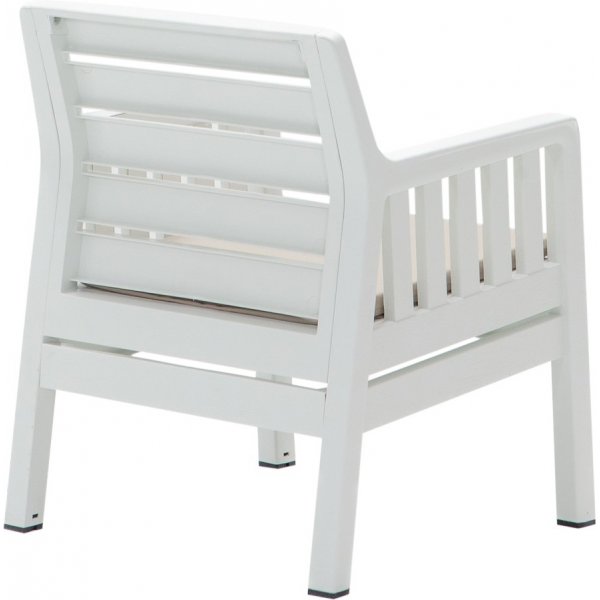 Lara loungegrupp med 2-sits soffa, 2 fåtöljer och bord - Vit Lara loungegrupp med 2-sits soffa, 2 fåtöljer och bord - Vit