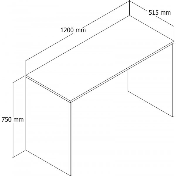 Silence skrivbord 120x51,5 cm - Ek Silence skrivbord 120x51,5 cm - Ek