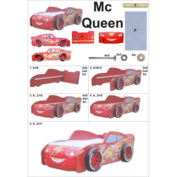 McQueen barns�ng - MDF - 90 x 180 cm