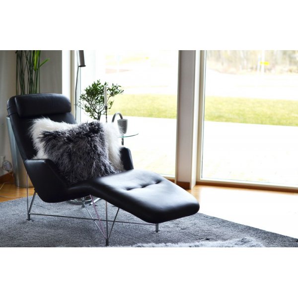 Shansi kuddfodral fårskinn Svart/vit Shansi kuddfodral fårskinn Svart/vit