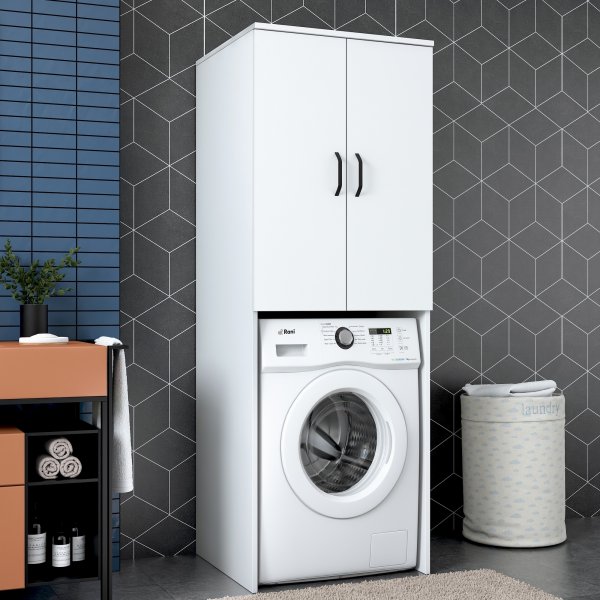 Meuble pour lave-linge Lang 110 - Blanc Meuble pour lave-linge Lang 110 - Blanc