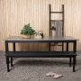 Albany matbord 224 x 100 cm - Svart/Gr